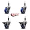 Service Caster 3'' Blue Poly Wheel Swivel 7/8'' Expanding Stem Caster Set 2 Brakes, 4PK SCC-EX20S314-PPUB-BLUE-2-PLB-2-78 - alternate 3